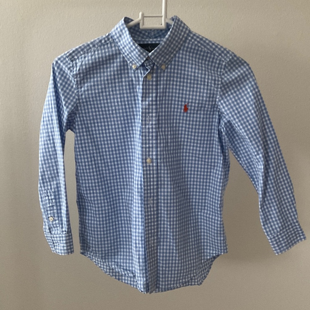 Ralph Lauren Kids Blue Gingham Shirt